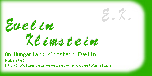 evelin klimstein business card